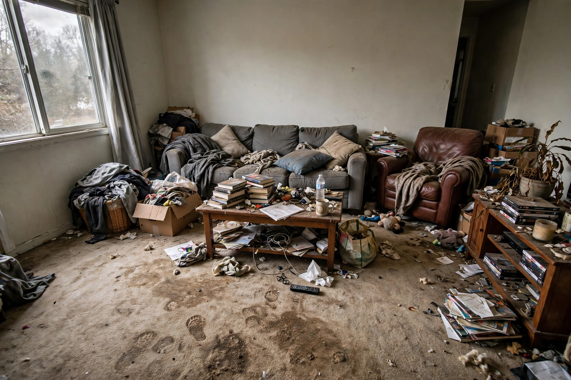 Before — Disordered room → clean room